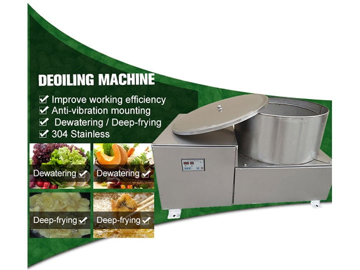 Fried peanut deoiling machine