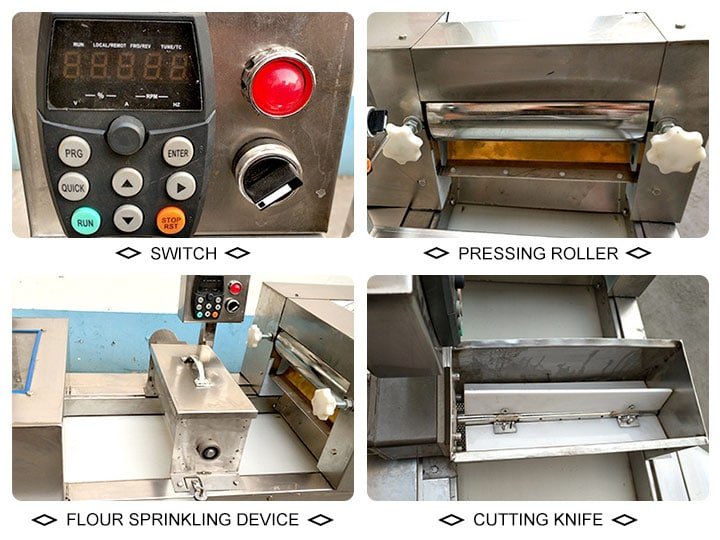 Chin chin cutting machine structure