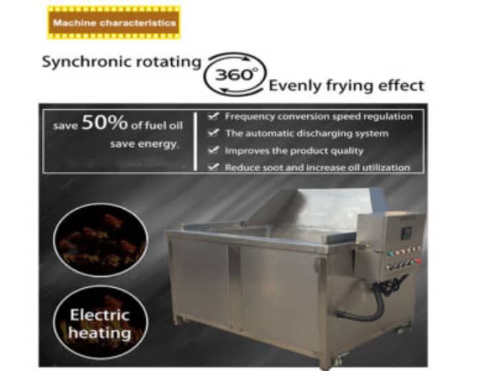 gas and electric automatic discharging batch fryer