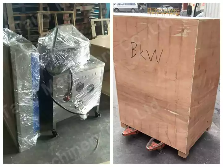 자동 팝콘 생산 라인 17 Popcorn machine shipped to cameroon