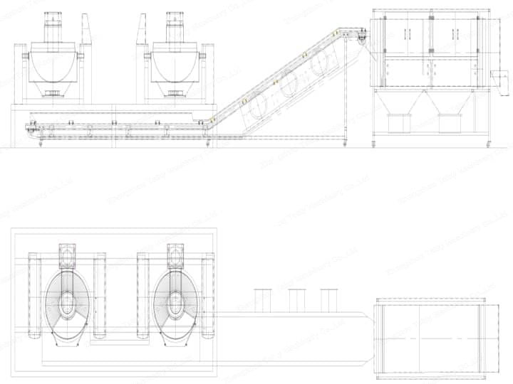 layout of popcorn production line