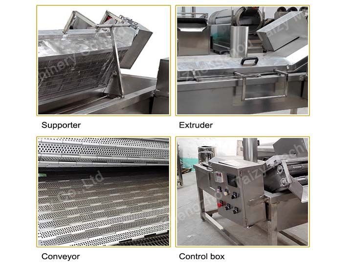 Machine details of industrial continuous fryer