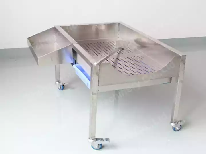 Popcorn Making Machine 6 Rectangular stainless steel oil catch tables