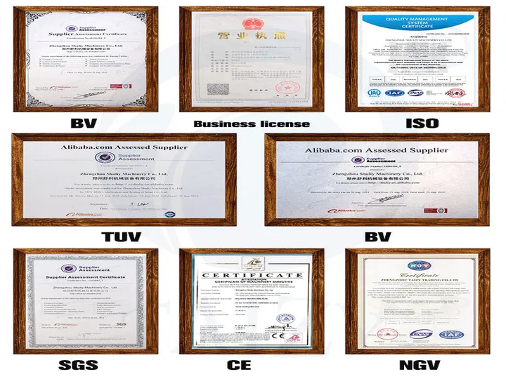Semi-Automatic Potato Chip Production Line 17 Our certifications