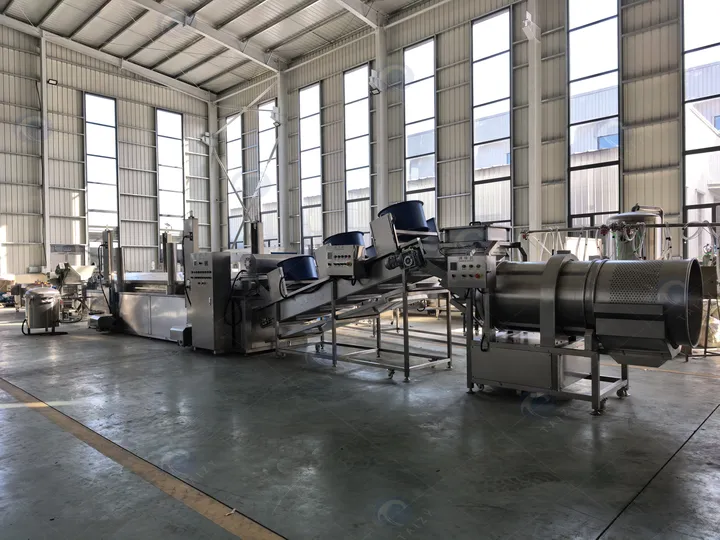 Fully automatic industrial potato chip production line
