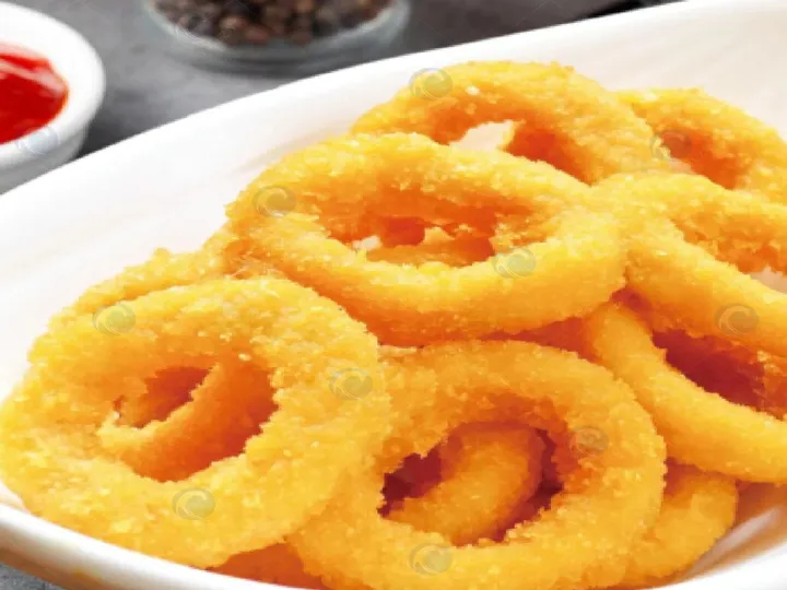 How To Choose The Right Continuous Frying Machine For Your Snack Business? 2 Fried onion rings