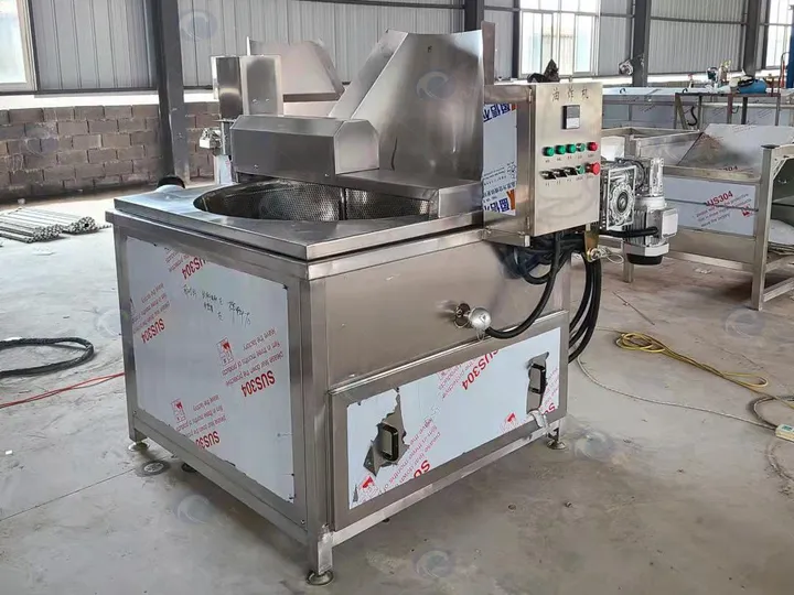 1500 l electric automatic batch frying machine