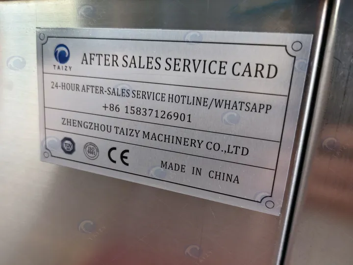 After-sales service card