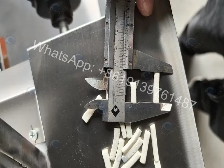 Measurement of finished products from the trial run as requested by the customer