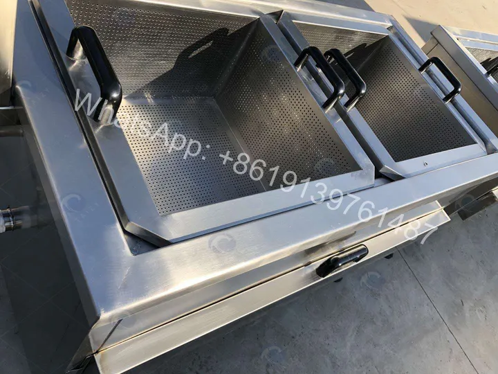 Stainless steel semi-automatic batch fryer